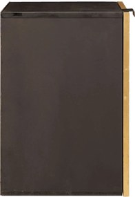 vidaXL Ντουλάπι Μπάνιου με ράφι Μαύρο και Χρυσό 38 x 33 x 48 εκ
