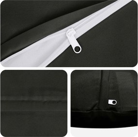 vidaXL Κάλυμμα Μαξιλαριού 2 pcs HEERLEN Μαύρο Ø 50 cm Πολυεστέρας