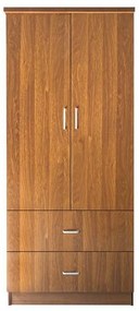 Ντουλάπα Closet Walnut Ε8384,3 80x50x180cm Δίφυλλη Μελαμίνη