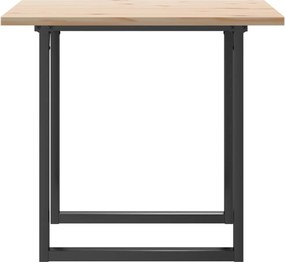 vidaXL Τραπέζι Τραπεζαρίας Πλαίσιο Ο Μασίφ Πεύκο/Ατσάλι