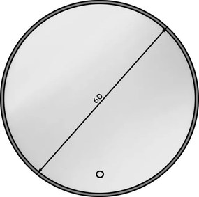 Καθρέπτης Calia A LED-Διάμετρος: 60 εκ. - 0.00Χ3.00Χ0.00cm