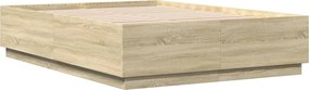 vidaXL Πλαίσιο Κρεβατιού Sonoma Δρυς 140x200 εκ. Επεξεργασμένο Ξύλο