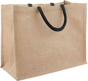 vidaXL Τσάντες από γιούτα 5 Φυσικό και Μαύρο 42 x 33 x 19 εκ