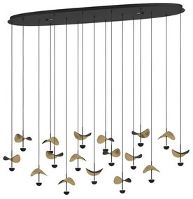 Φωτιστικό Οροφής Dracera 390343 155x33x220cm Led Black-Gold Eglo