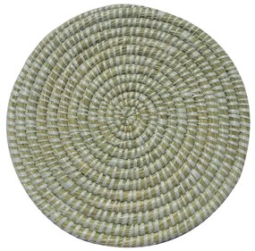 NILE ΣΟΥΠΛΑ KANSGRASS PVC ΦΥΣΙΚΟ ΛΕΥΚΟ D35xH1cm - 027414 - 027414