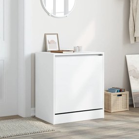vidaXL Παπουτσοθήκη Λευκή 60x42x69 εκ. από Επεξεργασμένο Ξύλο