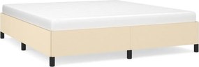 vidaXL Σκελετός Κρεβατιού Χωρίς Στρώμα Κρεμ 180x200 εκ. Υφασμάτινο
