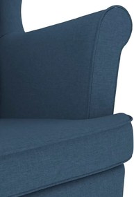 vidaXL πολυθρόνα μπλε 74x84x100 cm Ύφασμα