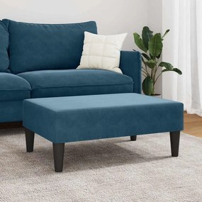 vidaXL Υποπόδιο Μπλε 77x55x31 εκ. Βελούδινο