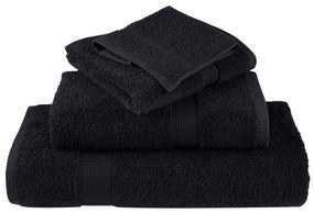 vidaXL Πετσέτες 2 pcs Μαύρο 15 x 21 cm Βαμβάκι