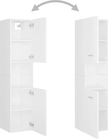 vidaXL Σετ Επίπλων Μπάνιου Λευκό από Επεξεργασμένο Ξύλο