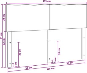 vidaXL Κεφαλάρι με φυσική άκρη ROSTOCK Λευκό 135 εκ.