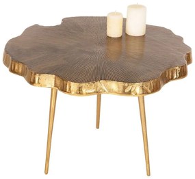 Τραπέζι Σαλονιού Angul HM4263 62x62x44cm Gold-Black Metal