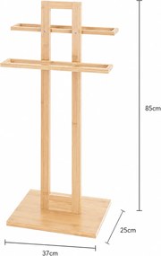 Επιδαπέδια Κρεμάστρα 2 Θέσεων από Bamboo 37x25x85cm MRShome