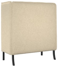 vidaXL Καναπές ψηλής πλάτης Κρεμ 109x56x121 εκ. Υφάσματα