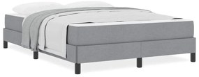 vidaXL Κρεβάτι με ελατήρια Άλλο Ανοιχτό γκρι 140 x 200 cm ύφασμα
