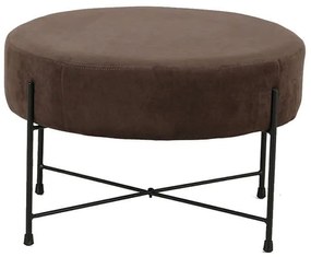 Σκαμπό 102 60x60x40cm Brown 380-92-006 Velvet, Metal