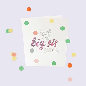 Ευχετήρια Κάρτα Κονφετί Big Sis GL-BC-05 10x9cm Multi The Gift Label