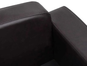 vidaXL Καναπές-Κρεβάτι Σκύλου Καφέ 80x50x40 εκ. από Συνθετικό Δέρμα