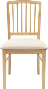 vidaXL Καρέκλες φαγητού 2 pcs Φυσικό 50 x 52,5 x 91 εκ