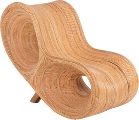 ΠΟΛΥΘΡΟΝΑ CURVY LOUNGE HM9645.01 ΑΠΟ RATTAN ΣΕ ΦΥΣΙΚΗ ΑΠΟΧΡΩΣΗ 63x128x97Y εκ.