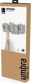 Κρεμάστρα τοίχου 5 θέσεων 49.2x18.1εκ Umbra sticks/γκρί