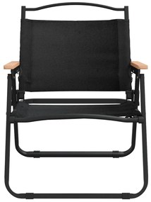 vidaXL Καρέκλες Κάμπινγκ 2 τεμ. Μαύρες 54 x 43 x 59 εκ. Ύφασμα Oxford