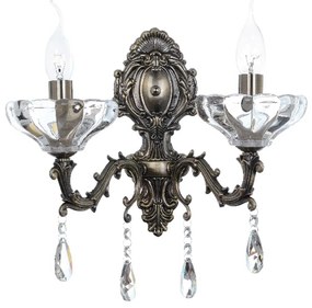 Φωτιστικό Τοίχου Elegant TNK854532W Bronze Crystal, Metal
