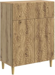 vidaXL Πλαϊνό γραφείο Artisan Δρυς 66 x 34,5 x 90 εκ