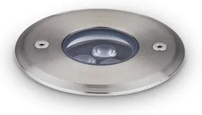 Χωνευτό Σποτ Φωτιστικό Δαπέδου LED 3,5W Αλουμίνιο ΙΡ67 Φ9cm Floor 255651 Ideal Lux 255651