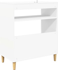 vidaXL Βάση πικάπ Λευκό 71 x 39,5 x 83 εκ. Επεξεργασμένο Ξύλο