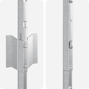 vidaXL Ενσωματωμένος Πόλος Φράχτη 22 τμχ. Ασημί 140 cm