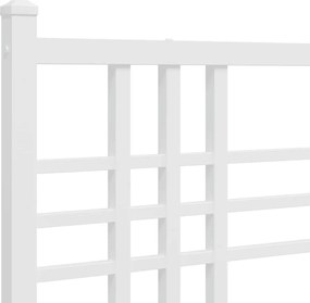 vidaXL Ανταλλακτικό κεφαλάρι Λευκό 160 εκ. Μεταλλικό