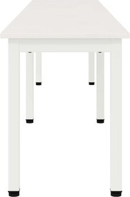 vidaXL παγκάκι Λευκό 200 x 35 x 45 εκ Στερεά ξυλεία πεύκου