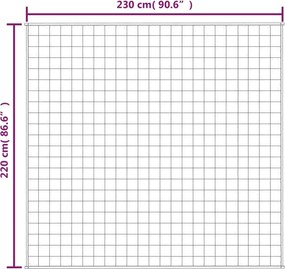 vidaXL Κουβέρτα Βαρύτητας Μπλε 220 x 230 εκ. 11 κ. Υφασμάτινη