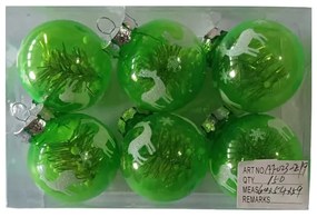 Σετ Χριστουγεννιάτικες μπάλες - 6cm - 6pcs - 23219