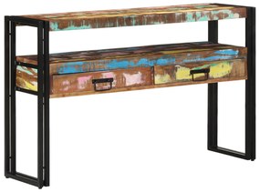 vidaXL Τραπέζια Σαλονιού Πολύχρωμο 120x33x75 εκ Μασίφ Ανακυκλωμένο Ξύλο & Μέταλλο