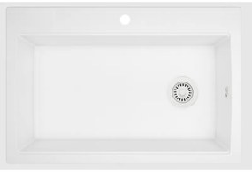 Helika Largus TQL 100 Ένθετος Γρανιτένιος Νεροχύτης Μ84xΠ56cm Λευκός