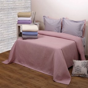 Κουβέρτα Πικέ Blush Pink Michelle Anna Riska Queen Size 230x240cm 100% Βαμβάκι