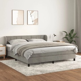 ΚΡΕΒΑΤΙ BOXSPRING ΜΕ ΣΤΡΩΜΑ ΑΝΟΙΧΤΟ ΓΚΡΙ 160X200 ΕΚ. ΒΕΛΟΥΔΙΝΟ 3127499