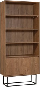 Βιβλιοθήκη Amedeo Megapap χρώμα καρυδί 80x36x182εκ.