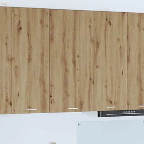 vidaXL Κρεμαστό ντουλάπι Χειροποίητη Δρυς και Λευκό 50 x 31 x 100 εκ.