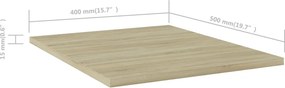 vidaXL Ράφια Βιβλιοθήκης 8 τεμ. Sonoma Δρυς 40x50x1,5 εκ. Μοριοσανίδα