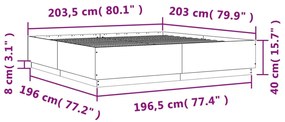 ΠΛΑΙΣΙΟ ΚΡΕΒΑΤΙΟΥ ΚΑΠΝΙΣΤΗ ΔΡΥΣ 200X200 ΕΚ. ΕΠΕΞΕΡΓΑΣΜΕΝΟ ΞΥΛΟ 3209678