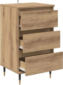 vidaXL Πλαϊνό γραφείο artisan δρυς 35 x 40 x 70 εκ. Επεξεργασμένο ξύλο