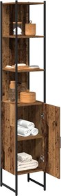 vidaXL Ντουλάπι Μπάνιου με ράφι Παλαιό ξύλο 33 x 33 x 185,5 εκ