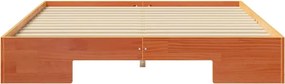 vidaXL Σκελετός Κρεβατιού Καφέ 140 x 200 cm