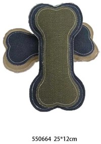 Υφασμάτινο παιχνίδι σκύλου κόκκαλο - 25x12cm - 550664-550664