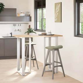 vidaXL Πόδια Τραπεζιού Μπαρ σε Σχήμα Τ, 2 τεμ. Λευκά 60x35x(110-111) εκ. Ατσάλι