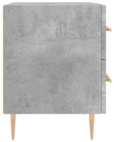 vidaXL Κομοδίνα 2 τεμ. Γκρι Σκυροδεμ. 40 x 35 x 47,5 εκ. Επεξεργ. Ξύλο